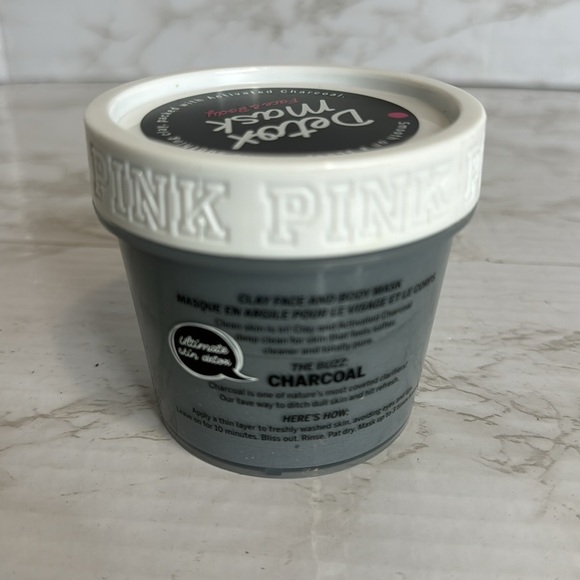 Victoria Secret PINK - CHARCOAL DETOX MASK Black Clay Face & Body Mask 6.5Oz - Picture 4 of 7
